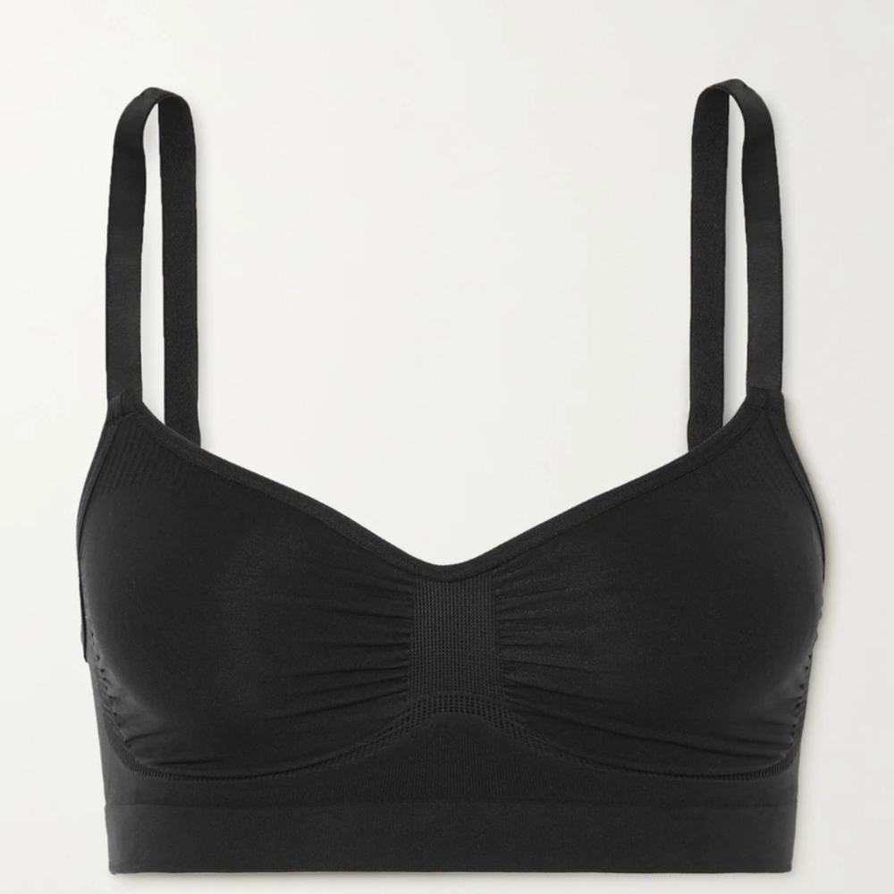 Skims Seamless Sculpt Bralette In Onyx